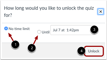Unlock Quiz Limit