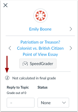 Grade Detail Tray Warning Icon