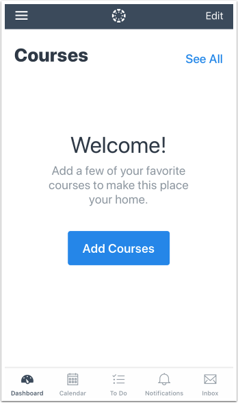 View App wWithout Course Cards