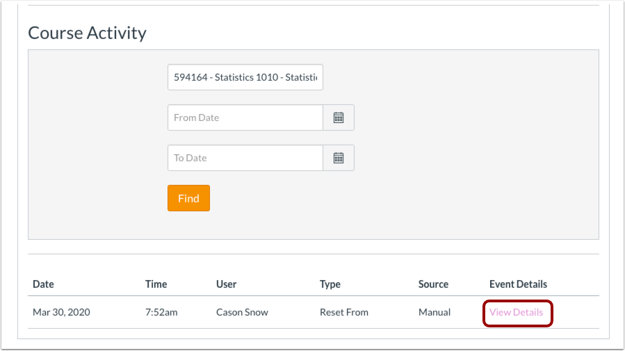 Restore Reset Course