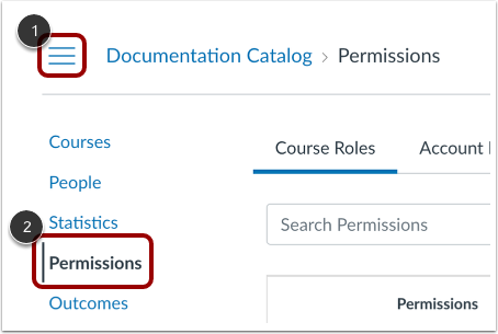 Click Permissions Link