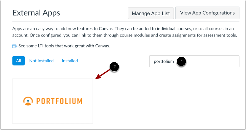 Search for Portfolium