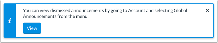 View Dismissed Announcement