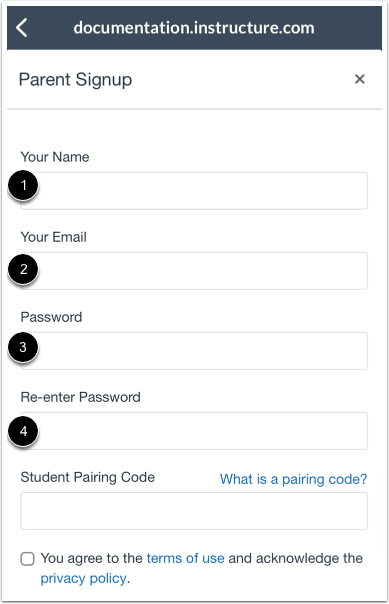 Create Account Credentials