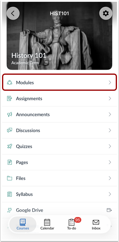 How do I view Modules in the Teacher app on my iOS device ...
