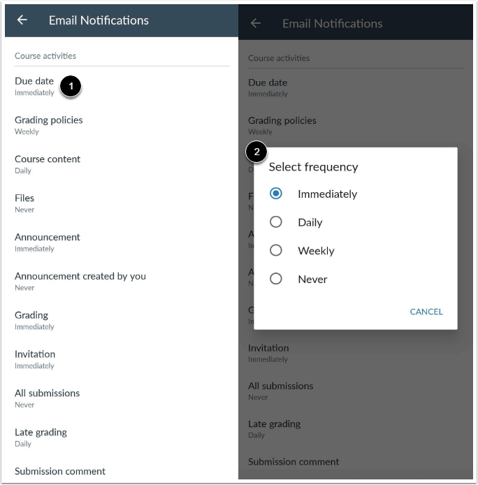 Set Email Notification Preferences