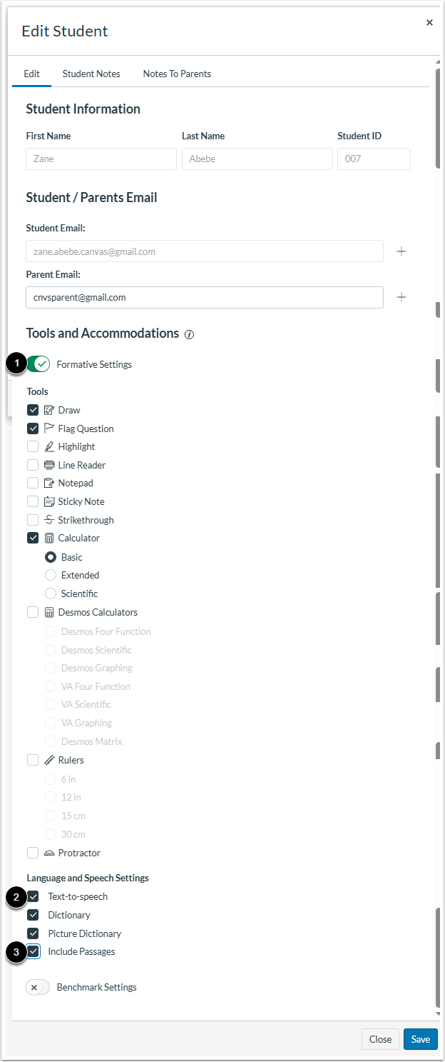 Configure Formative Assessments
