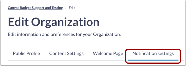 Open Notification Settings
