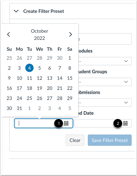 Select Start Date Condition