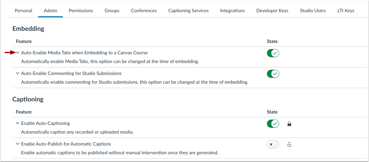 View Feature Descriptions