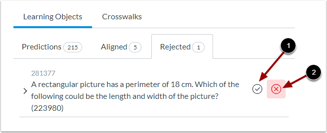 View Rejected Objects