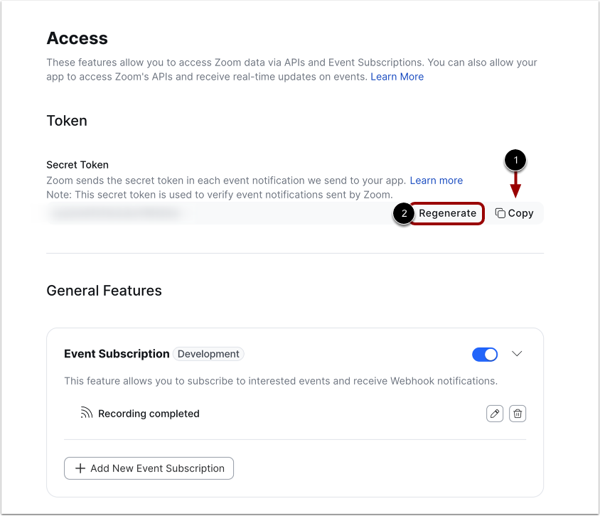 View Event Verification Token