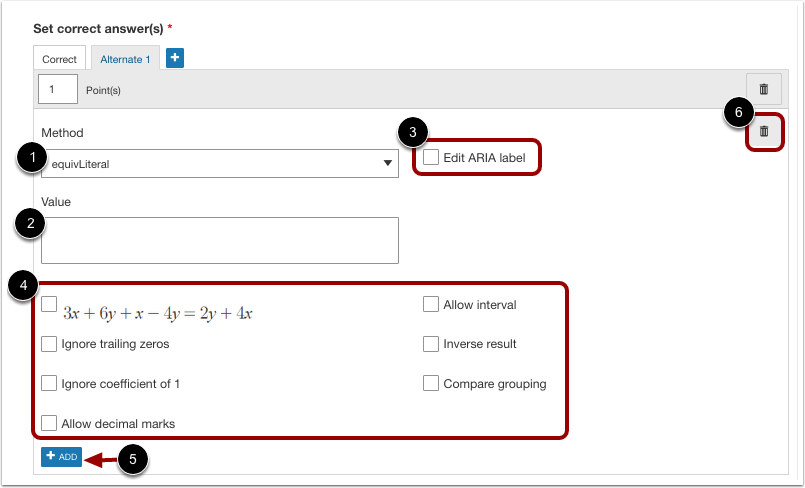 Enter Alternate Answer