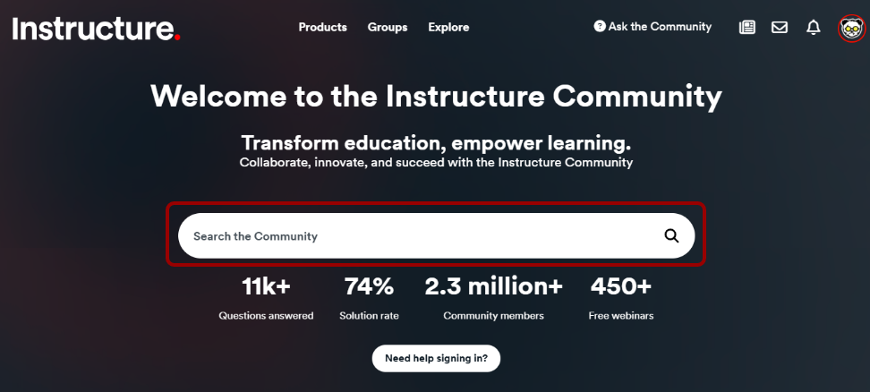 Search from Home Page