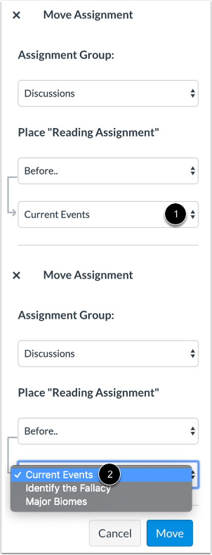 Place Before or After