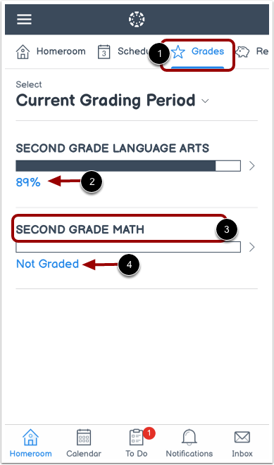 View Homeroom Grades
