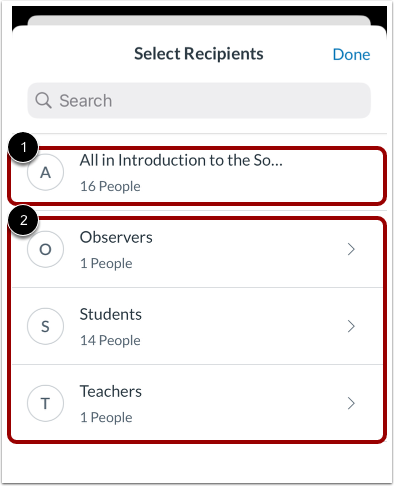 Search by Course Filter