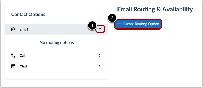 Create Email Routing Option