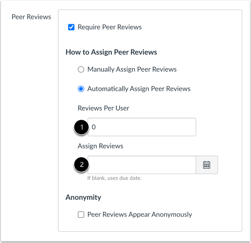 Automatically Assign Peer Reviews