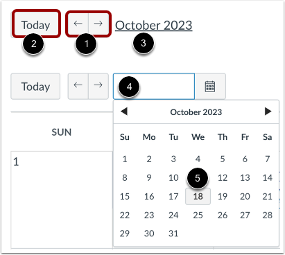 View Calendar by Month