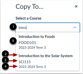 Select Course