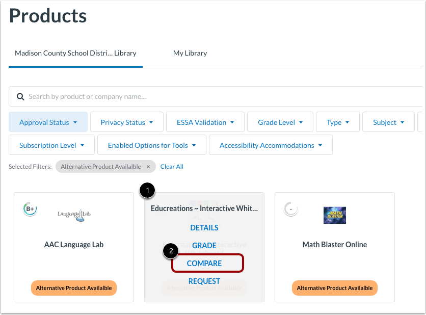 Open Grading from Grid View