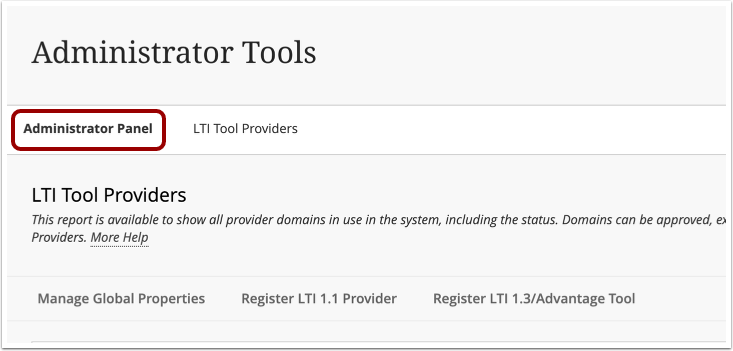 Return to Administrator Panel