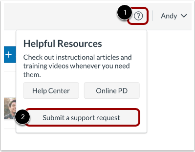 Open Support Request