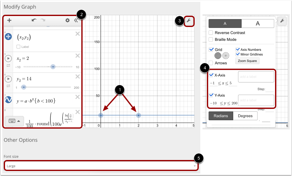 Modify Graph and More Options