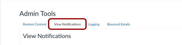 Open View Notifications