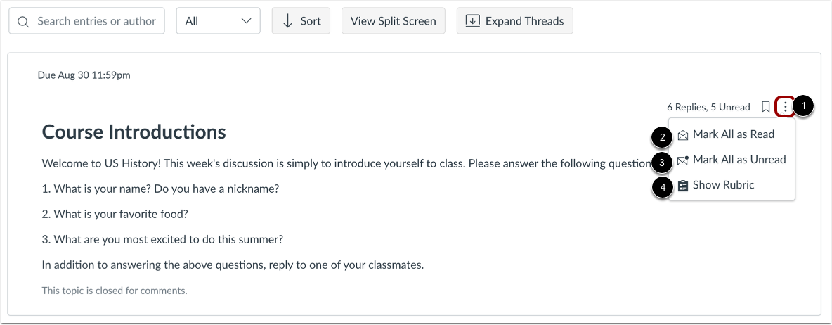 View Discussion Options