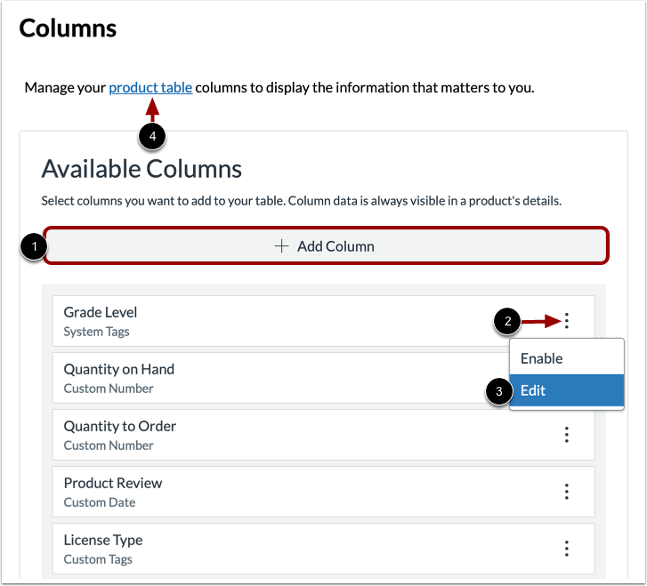 How do I configure columns and create custom columns? - Instructure ...