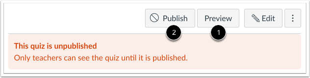 Preview and Publish Quiz