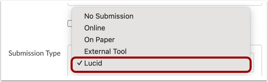 Select Submission Type