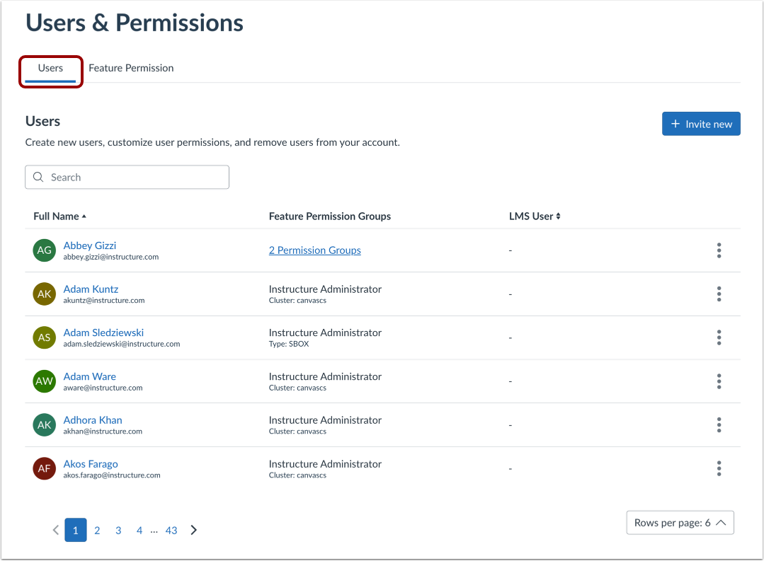 View Users and Permissions