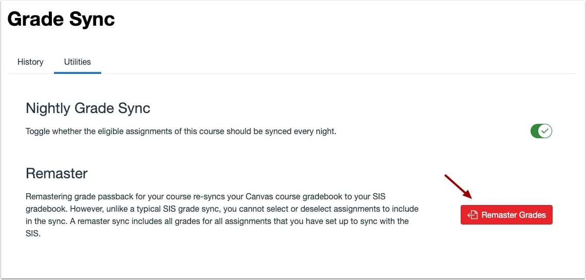 Remaster Grade Passback
