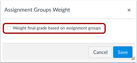 Weight Final Grade