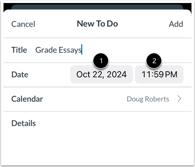 Select Date and Time