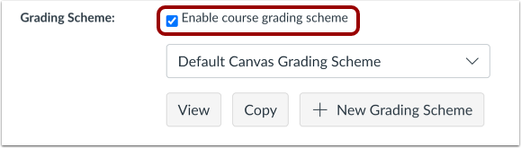Enable Grading Scheme
