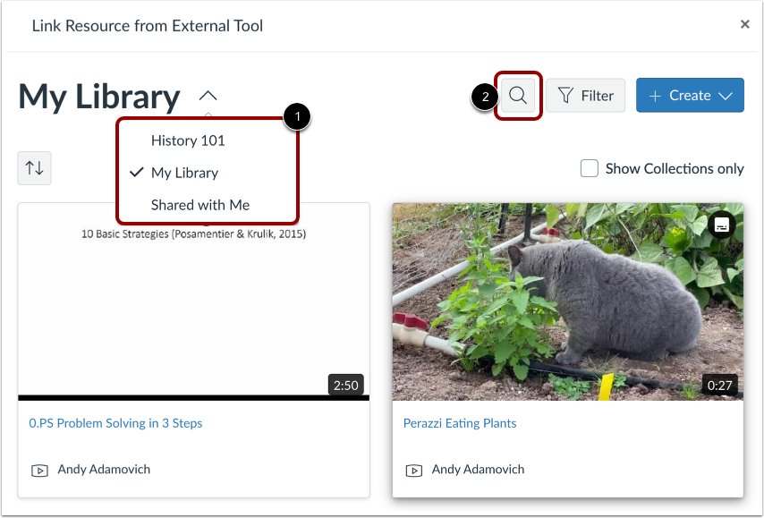 Locate Media in Library