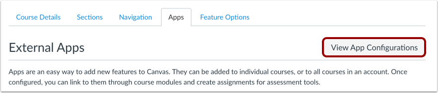 View App Configurations