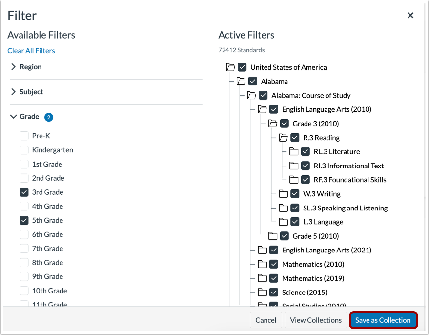Save Filters as Collection