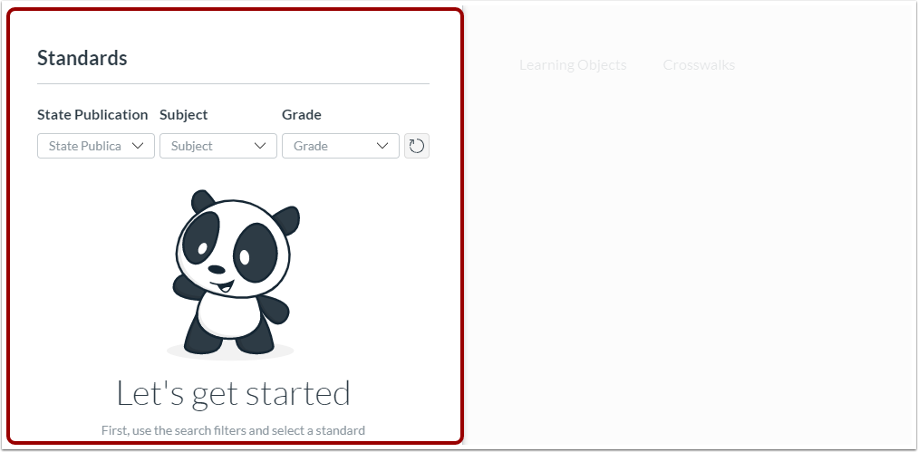 View Standards Panel