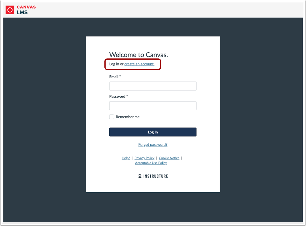 Create Canvas Account
