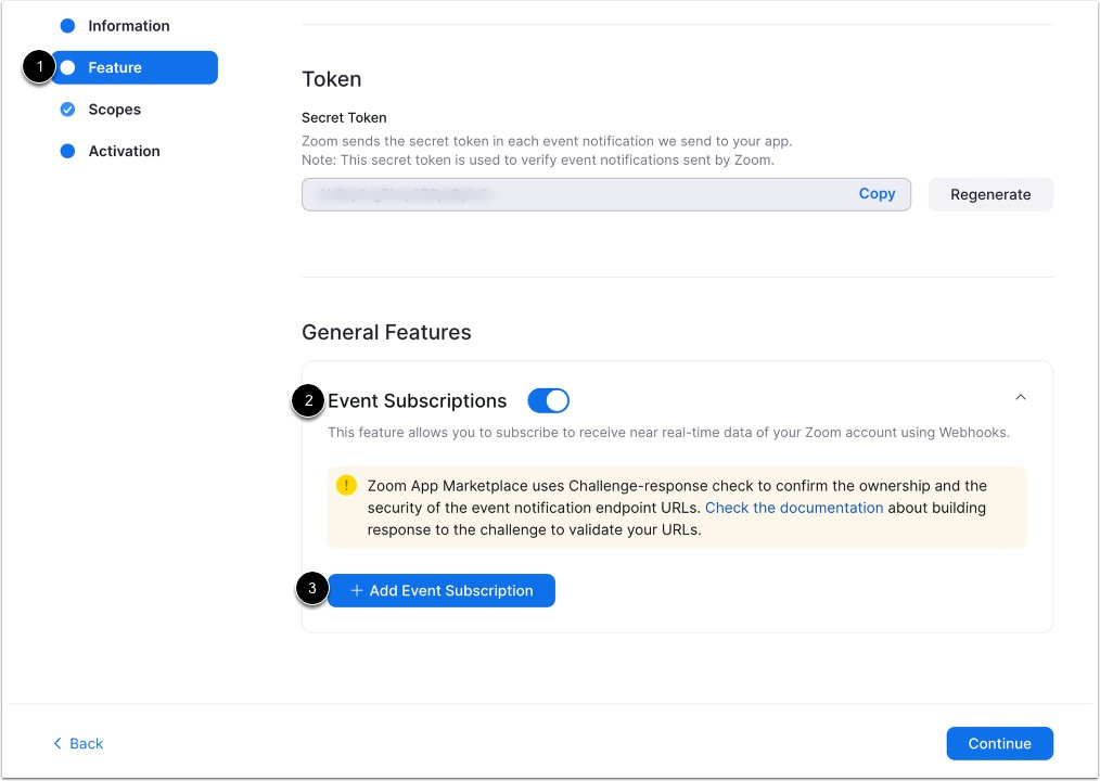 Configure Event Subscription
