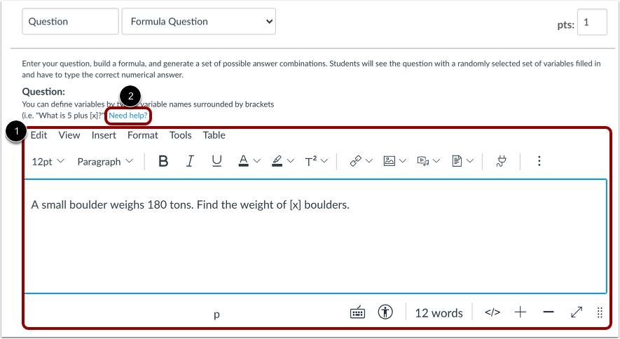 Edit Question Details