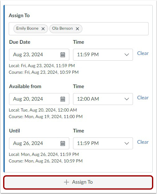 Add Additional Dates