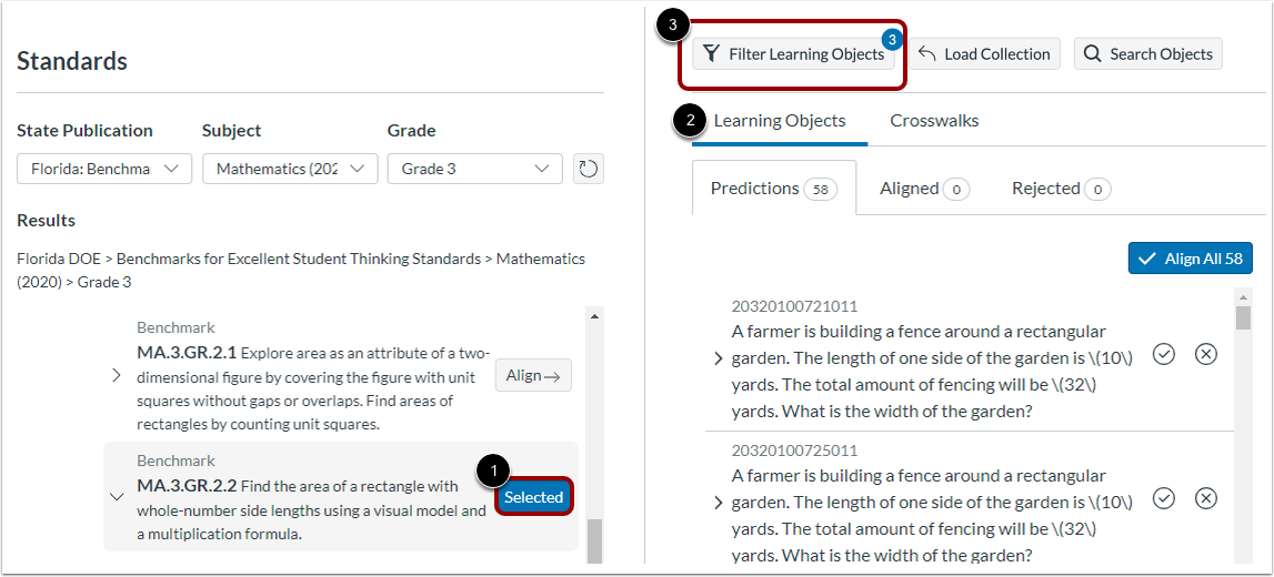 Filter Learning Objects