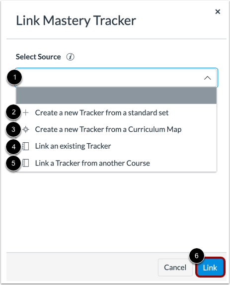 Select Linking Option