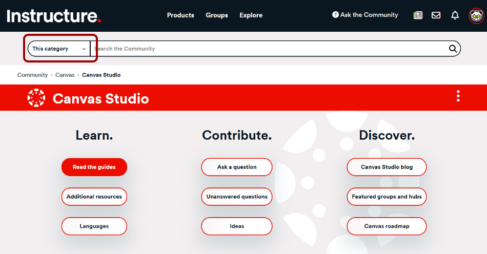 Search within Community